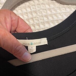 Pure + Good Black and Gray Top